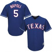 Wholesale Cheap Rangers #5 Mike Napoli Blue Cool Base Stitched Youth MLB Jersey