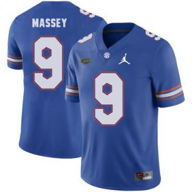 Wholesale Cheap Florida Gators 9 Dre Massey Blue College Football Jersey