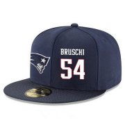 Wholesale Cheap New England Patriots #54 Tedy Bruschi Snapback Cap NFL Player Navy Blue with White Number Stitched Hat