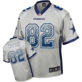 Wholesale Cheap Nike Cowboys #82 Jason Witten Grey Men\'s Stitched NFL Elite Drift Fashion Jersey