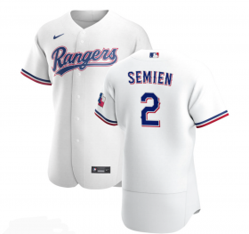 Wholesale Cheap Men\'s Texas Rangers #2 Marcus Semien White Stitched MLB Flex Base Nike Jersey