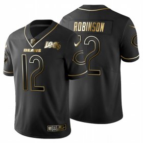 Wholesale Cheap Chicago Bears #12 Allen Robinson Men\'s Nike Black Golden Limited NFL 100 Jersey