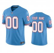 Wholesale Cheap Men's Tennessee Titans Active Player Custom Light Blue 2023 F.U.S.E. Vapor Limited Throwback Stitched Football Jersey