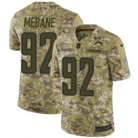 Wholesale Cheap Nike Chargers #92 Brandon Mebane Camo Men\'s Stitched NFL Limited 2018 Salute To Service Jersey