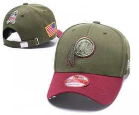 Wholesale Cheap NFL Washington Redskins Team Logo Olive Peaked Adjustable Hat W12