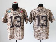 Wholesale Cheap Nike Dolphins #13 Dan Marino Camo Men's Stitched NFL New Elite USMC Jersey