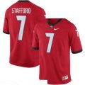 Wholesale Cheap Men's Georgia Bulldogs #7 Matthew Stafford Red Stitched College Football 2016 Nike NCAA Jersey