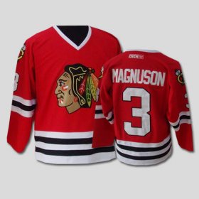 Wholesale Cheap Blackhawks #3 Keith Magnuson CCM Throwback Stitched Red NHL Jersey