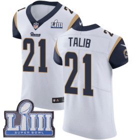 Wholesale Cheap Nike Rams #21 Aqib Talib White Super Bowl LIII Bound Men\'s Stitched NFL Vapor Untouchable Elite Jersey
