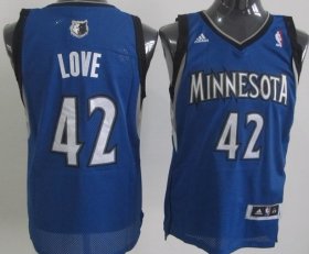 Wholesale Cheap Minnesota Timberwolves #42 Kevin Love Blue Swingman Jersey
