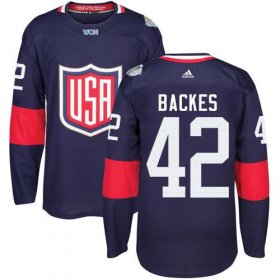 Wholesale Cheap Team USA #42 David Backes Navy Blue 2016 World Cup Stitched Youth NHL Jersey