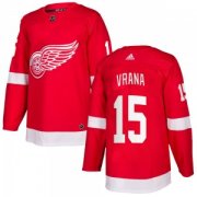 Wholesale Cheap Men's Detroit Red Wings #15 Jakub Vrana Adidas Authentic Home Red Jersey