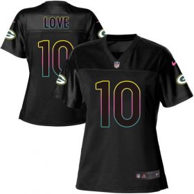 Wholesale Cheap Nike Packers #10 Jordan Love Black Women\'s NFL Fashion Game Jersey