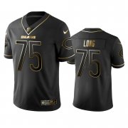 Wholesale Cheap Nike Bears #75 Kyle Long Black Golden Limited Edition Stitched NFL Jersey