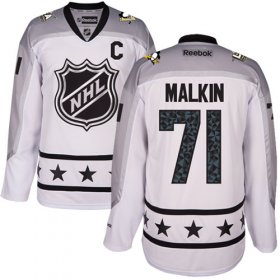 Wholesale Cheap Penguins #71 Evgeni Malkin White 2017 All-Star Metropolitan Division Women\'s Stitched NHL Jersey
