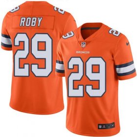 Wholesale Cheap Nike Broncos #29 Bradley Roby Orange Men\'s Stitched NFL Limited Rush Jersey