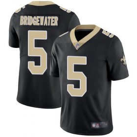 Wholesale Cheap Nike Saints #5 Teddy Bridgewater Black Team Color Men\'s Stitched NFL Vapor Untouchable Limited Jersey
