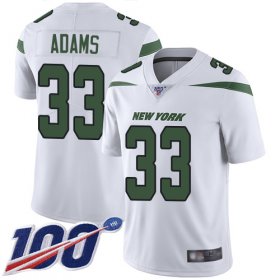 Wholesale Cheap Nike Jets #33 Jamal Adams White Youth Stitched NFL 100th Season Vapor Limited Jersey
