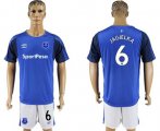 Wholesale Cheap Everton #6 Jagielka Home Soccer Club Jersey