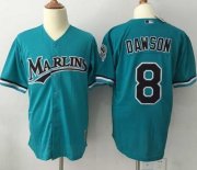 Wholesale Cheap Mitchell And Ness 1995 marlins #8 Andre Dawson Green Throwback Stitched MLB Jersey