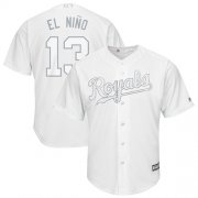 Wholesale Cheap Royals #13 Salvador Perez White "El Nino" Players Weekend Cool Base Stitched MLB Jersey