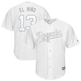 Wholesale Cheap Royals #13 Salvador Perez White \"El Nino\" Players Weekend Cool Base Stitched MLB Jersey