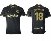 Wholesale Cheap Men 2020-2021 club Barcelona away aaa version 18 black Soccer Jerseys