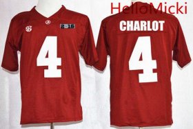 Wholesale Cheap Men\'s Alabama Crimson Tide #4 Daylon Charlot Red 2016 BCS College Football Nike Limited Jersey