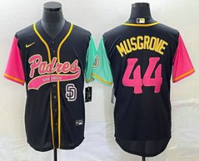 Wholesale Cheap Men\'s San Diego Padres #44 Joe Musgrove Black NEW 2023 City Connect Cool Base Stitched Jersey