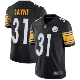 Wholesale Cheap Nike Steelers #31 Justin Layne Black Team Color Men\'s Stitched NFL Vapor Untouchable Limited Jersey