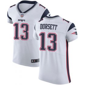 Wholesale Cheap Nike Patriots #13 Phillip Dorsett White Men\'s Stitched NFL Vapor Untouchable Elite Jersey