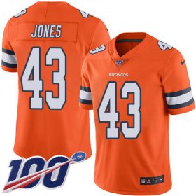 Wholesale Cheap Nike Broncos #43 Joe Jones Orange Men\'s Stitched NFL Limited Rush 100th Season Jersey