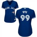 Wholesale Cheap Blue Jays #99 Hyun-Jin Ryu Blue Alternate Women's Stitched MLB Jersey
