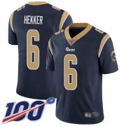 Wholesale Cheap Nike Rams #6 Johnny Hekker Navy Blue Team Color Men's Stitched NFL 100th Season Vapor Limited Jersey