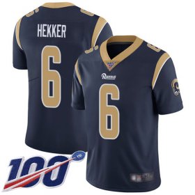 Wholesale Cheap Nike Rams #6 Johnny Hekker Navy Blue Team Color Men\'s Stitched NFL 100th Season Vapor Limited Jersey