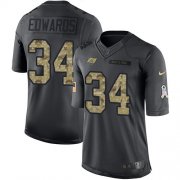Wholesale Cheap Nike Buccaneers #34 Mike Edwards Black Men's Stitched NFL Limited 2016 Salute to Service Jersey