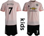 Wholesale Cheap Manchester United #7 Alexis Away Kid Soccer Club Jersey