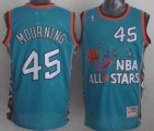 Wholesale Cheap NBA 1996 All-Star #45 Alonzo Mourning Green Swingman Throwback Jersey