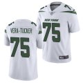 Cheap Men's New York Jets #75 Alijah Vera-Tucker White Vapor Untouchable Limited Stitched Jersey