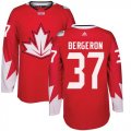 Wholesale Cheap Team CA. #37 Patrice Bergeron Red 2016 World Cup Stitched NHL Jersey