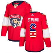 Wholesale Cheap Adidas Panthers #6 Anton Stralman Red Home Authentic USA Flag Stitched NHL Jersey
