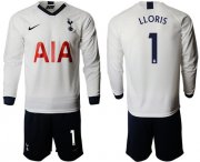 Wholesale Cheap Tottenham Hotspur #1 LLORIS Home Long Sleeves Soccer Club Jersey