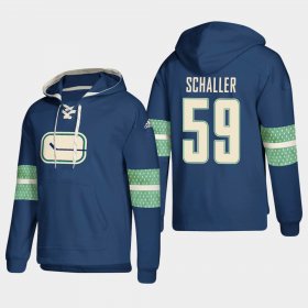 Wholesale Cheap Vancouver Canucks #59 Tim Schaller Blue adidas Lace-Up Pullover Hoodie