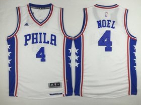Wholesale Cheap Men\'s Philadelphia 76ers #4 Nerlens Noel Revolution 30 Swingman 2015-16 White Jersey