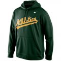 Wholesale Cheap Oakland Athletics Nike Men's KO Wordmark Performance Green MLB Hoodie