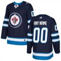 Wholesale Cheap Men's Adidas Jets Personalized Authentic Navy Blue Home NHL Jersey