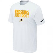 Wholesale Cheap Nike Washington Redskins Just Do It White T-Shirt