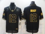 Wholesale Cheap Men's Tampa Bay Buccaneers #12 Tom Brady Black Gold 2020 Salute To Service Stitched NFL Nike Limited Jersey