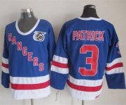Wholesale Cheap Rangers #3 James Patrick Blue CCM 75TH Stitched NHL Jersey