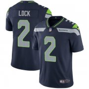 Wholesale Cheap Men's Seattle Seahawks #2 Drew Lock Navy Vapor Untouchable Limited Stitched Jersey